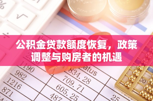荃湾公积金贷款额度恢复，政策调整与购房者的机遇